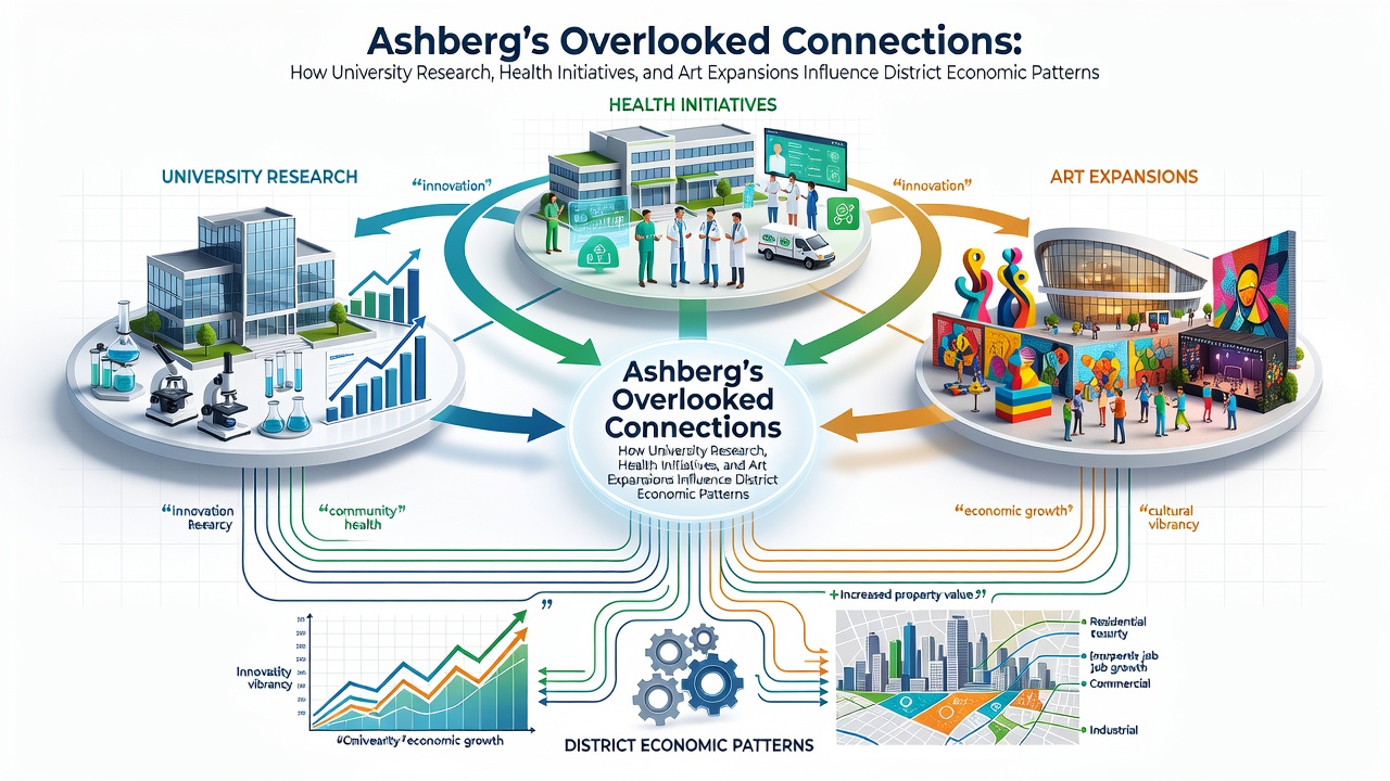 Ashberg’s Overlooked Connections: How University Research, Health Initiatives, and Art Expansions Influence District Economic Patterns