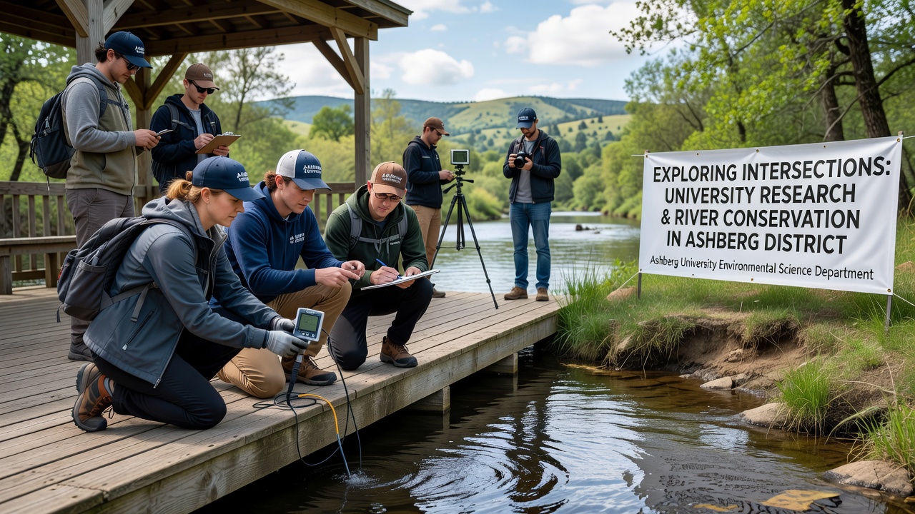 University team deploying water quality sensors in Ashberg District river